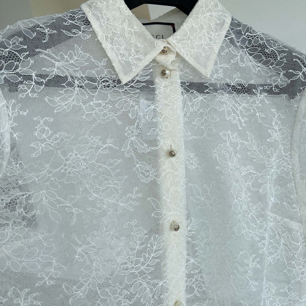Gucci Ivory Floral Lace Blouse…NWOT - Picture 11 of 14